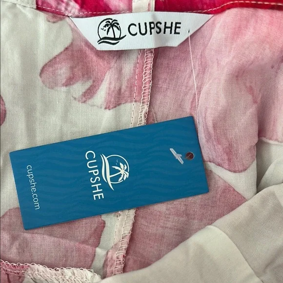 NWT Cupshe Pink and White Floral Maxi Dress - Picture 5 of 9